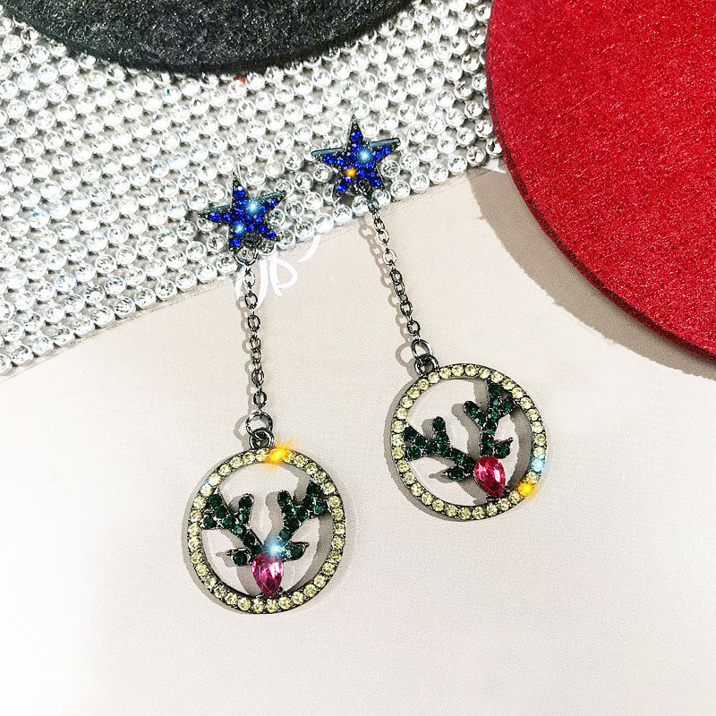 Wholesale Christmas Collection Asymmetrical Earrings